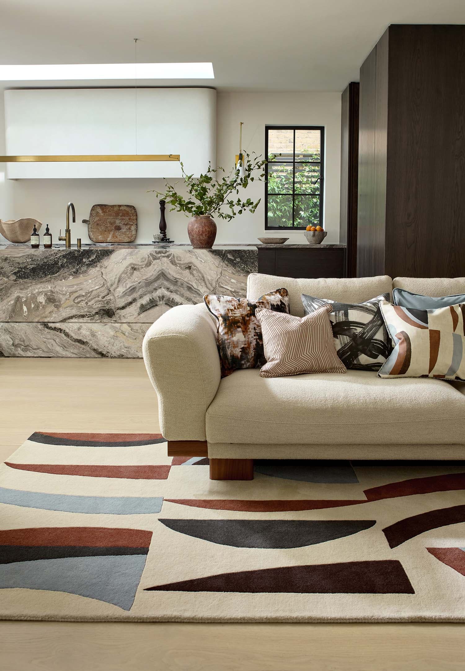 Rug Torillo beige, brown, black, blue 200x280, wool, Harlequin - 375752