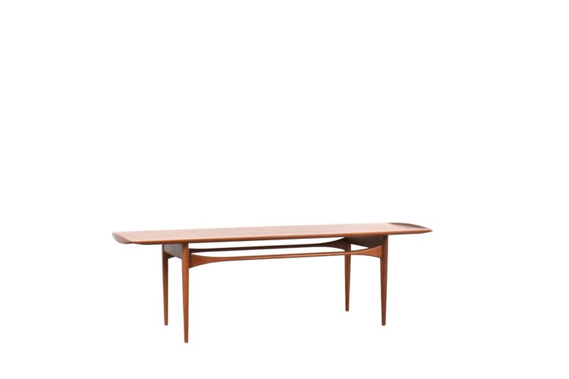 Coffee table FD 503, brown teak, by T. Kindt-Larsen, E. Kindt-Larsen, France & Son, Denmark, 1960s.