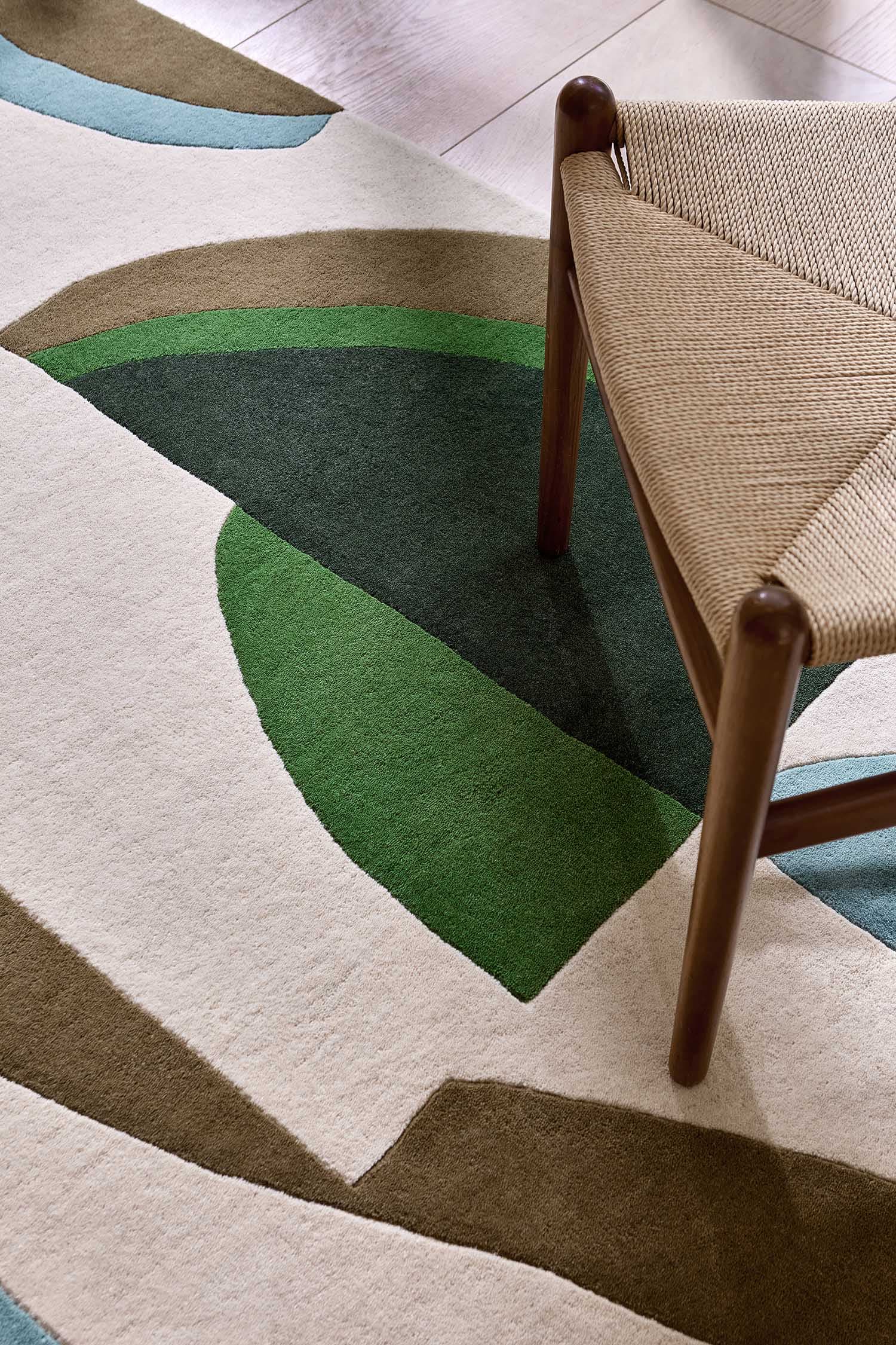 Rug Torillo beige, green, blue 170x240, wool, Harlequin - 375830