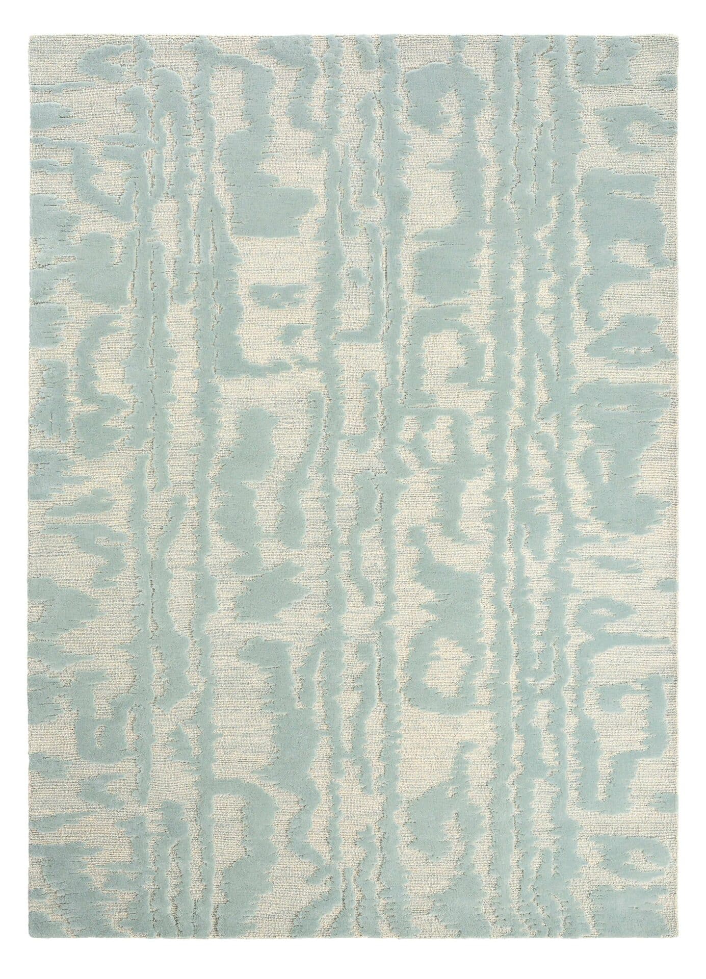 Rug Waterwave Stripe Pearl beige, blue 250x350 cm, wool, Florence Broadhurst