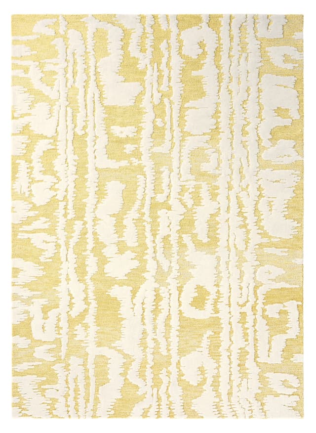 Rug Waterwave Stripe Citron yellow, white, beige 120x180, wool, Florence Broadhurst - DIMENSION