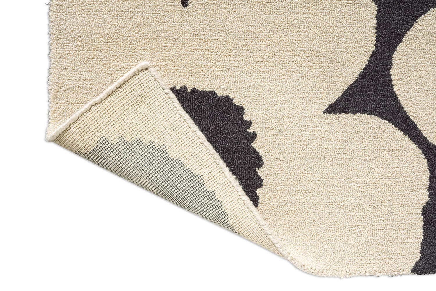 Indoor-outdoor rug Unikko Charcoal - White white, black 200x280, Marimekko - 375946