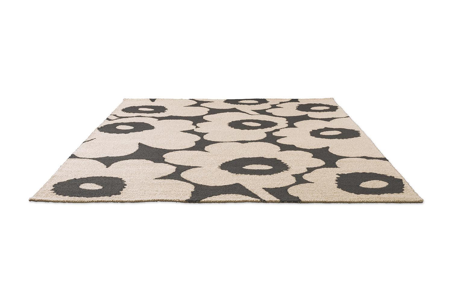Indoor-outdoor rug Unikko Charcoal - White white, black 200x280, Marimekko - 375948