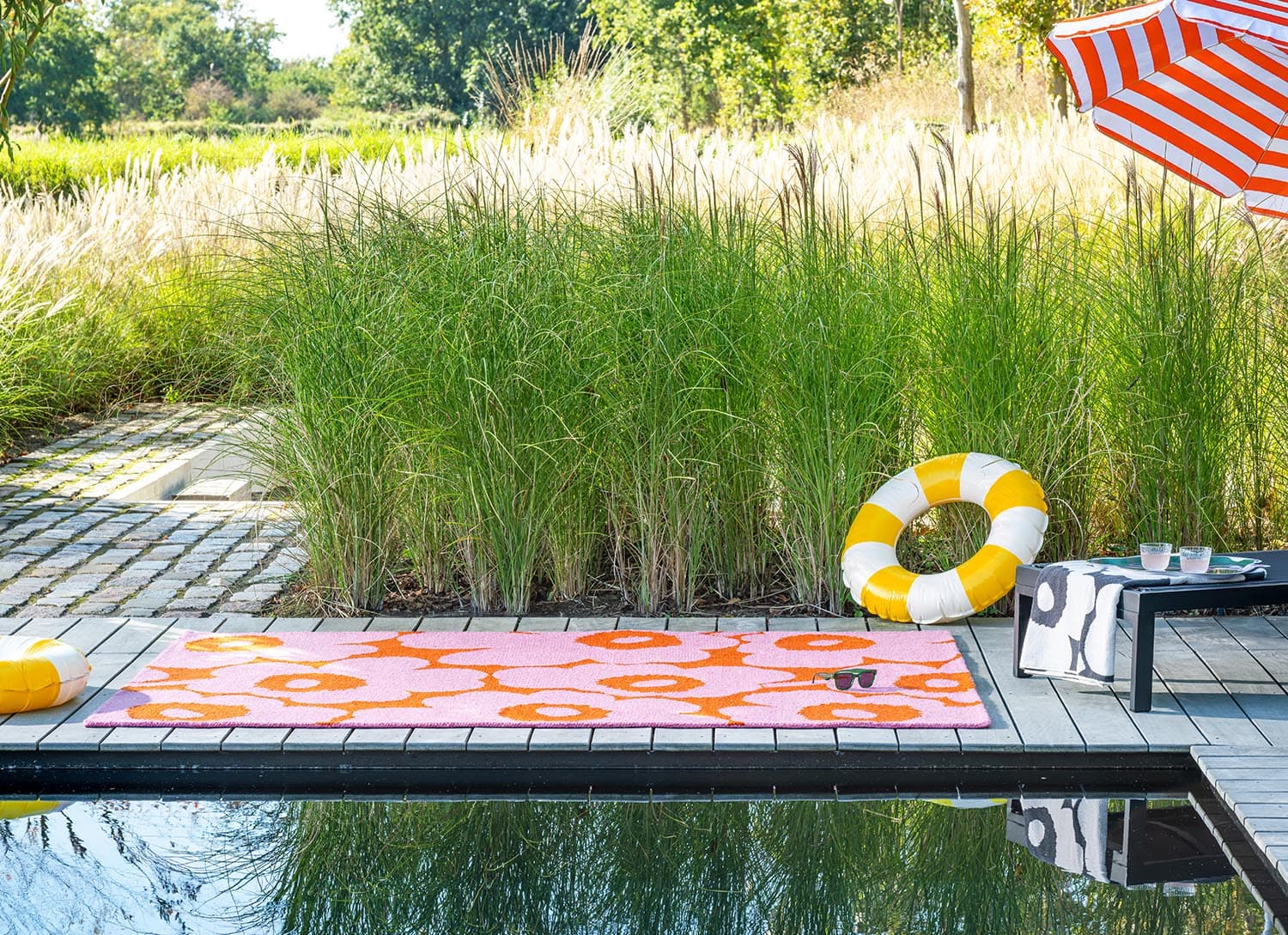 Rug Unikko Pink Orange orange, pink 140x200, Marimekko - 375958
