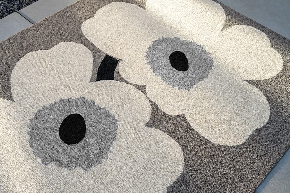 Dywan Unikko Anniversary Grey beżowy, szary 200x280, Marimekko - 375999