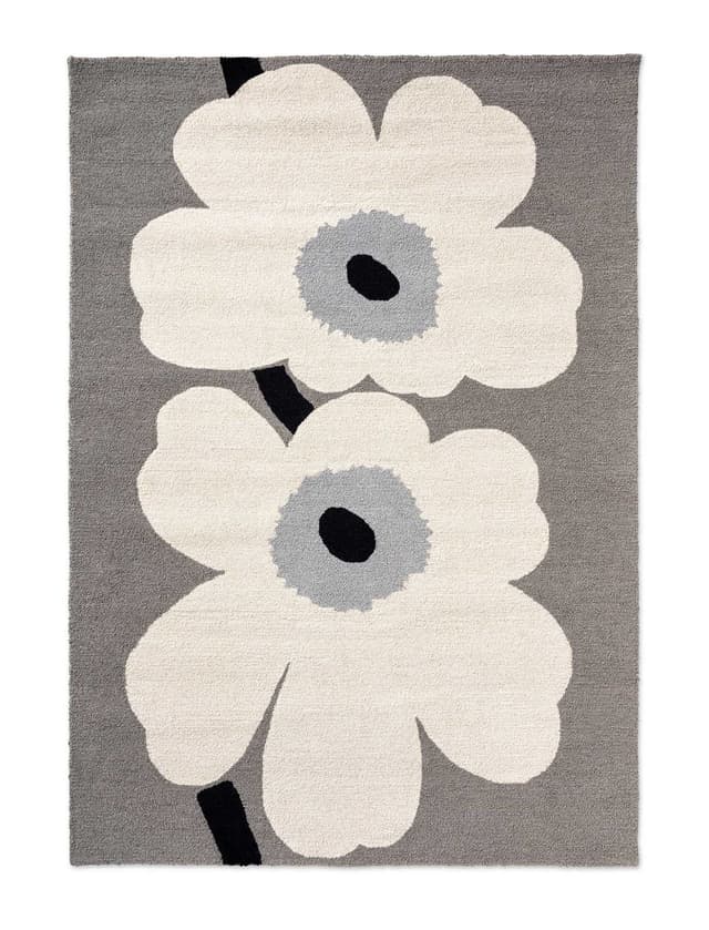 Dywan Unikko Anniversary Grey beżowy, szary, czarny, biały 250x350, Marimekko - WYMIARY
