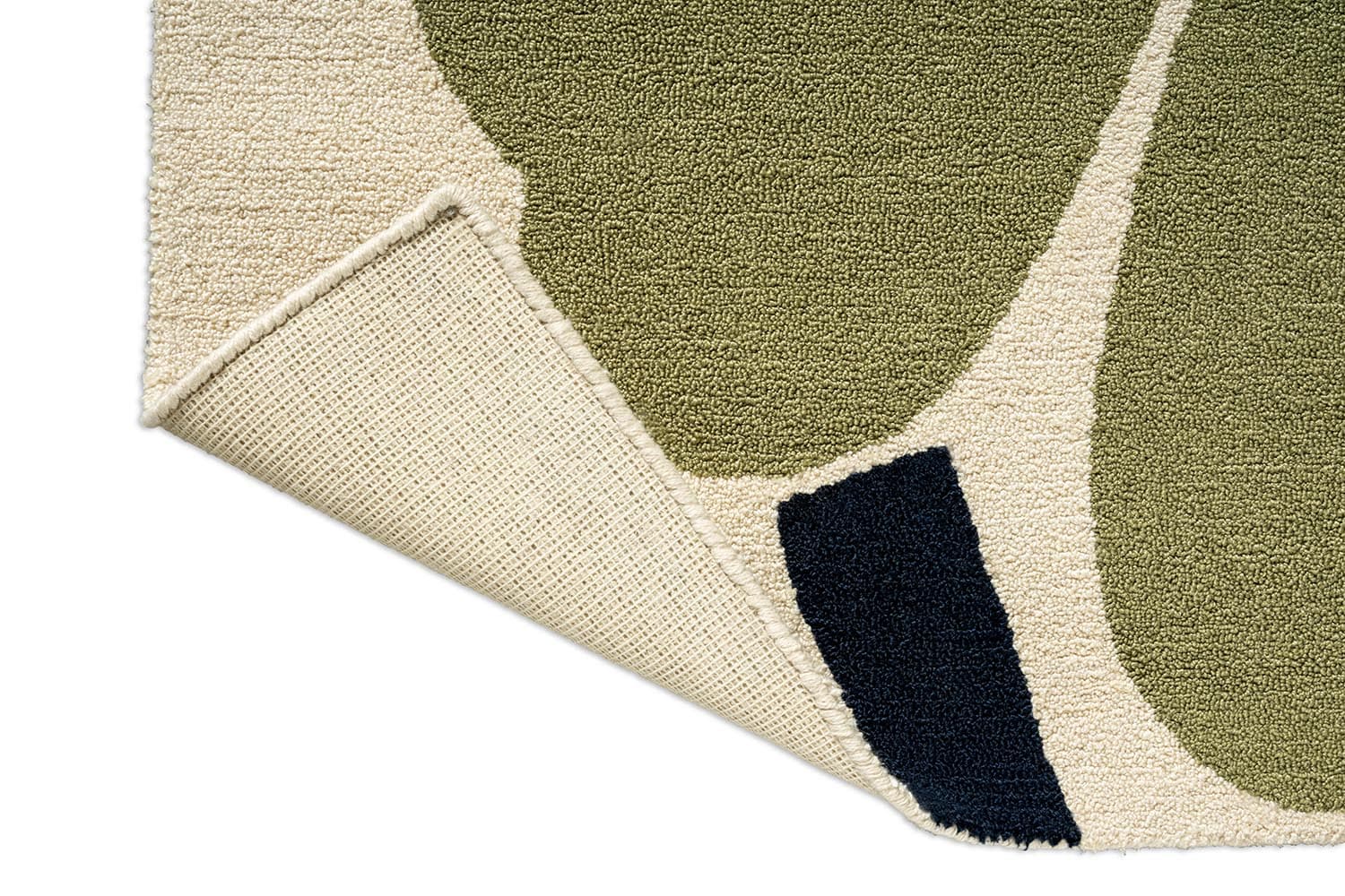 Dywan zewnętrzny Unikko Anniversary Dusty Green beżowy, zielony, pomarańczowy, czerwony, niebieski 140x200, Marimekko - 376014