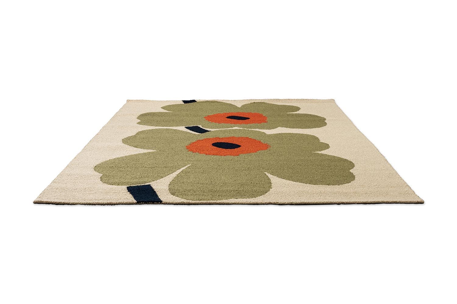 Dywan zewnętrzny Unikko Anniversary Dusty Green beżowy, oliwkowy 250x350, Marimekko - 376034