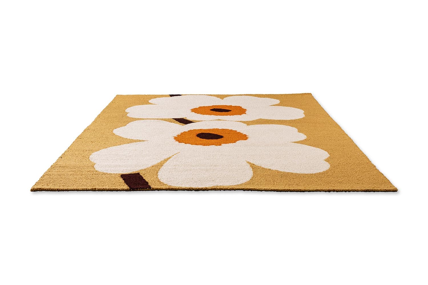 Dywan Unikko Anniversary Honey biały, brązowy, pomarańczowy, żółty 140x200, Marimekko - 376044