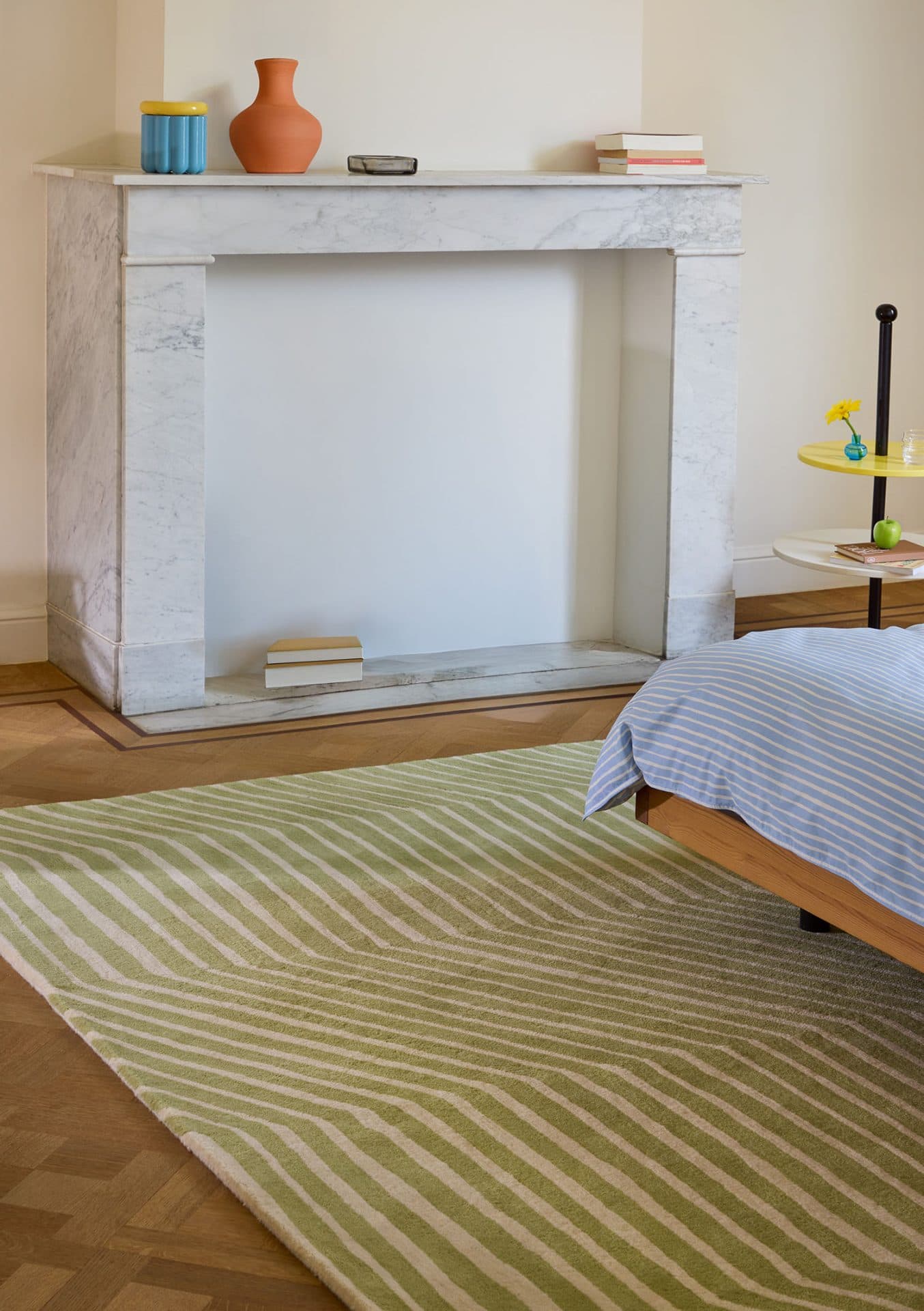 Rug Kalasaaski Light Green beige, olive 170x240, wool, Marimekko - 376076