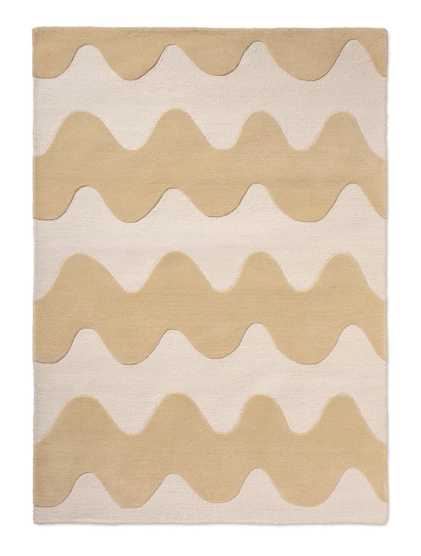 Rug Lokki Butter beige 140x200, wool, Marimekko