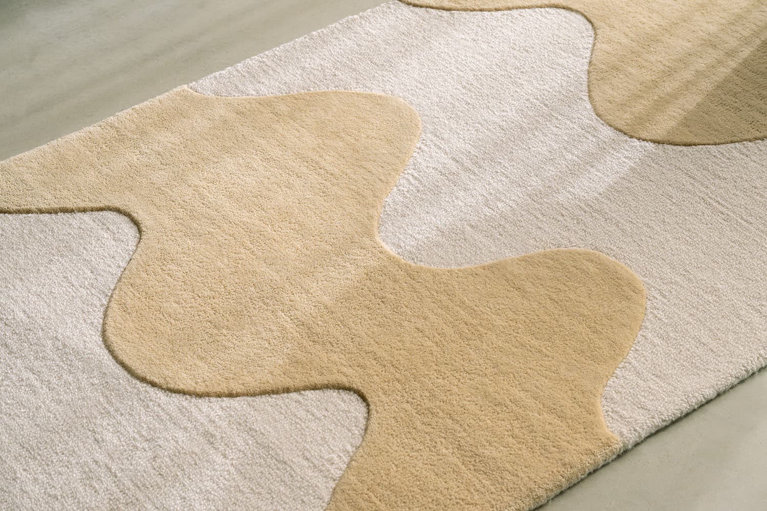 Rug Lokki Butter beige 140x200, wool, Marimekko - 376210
