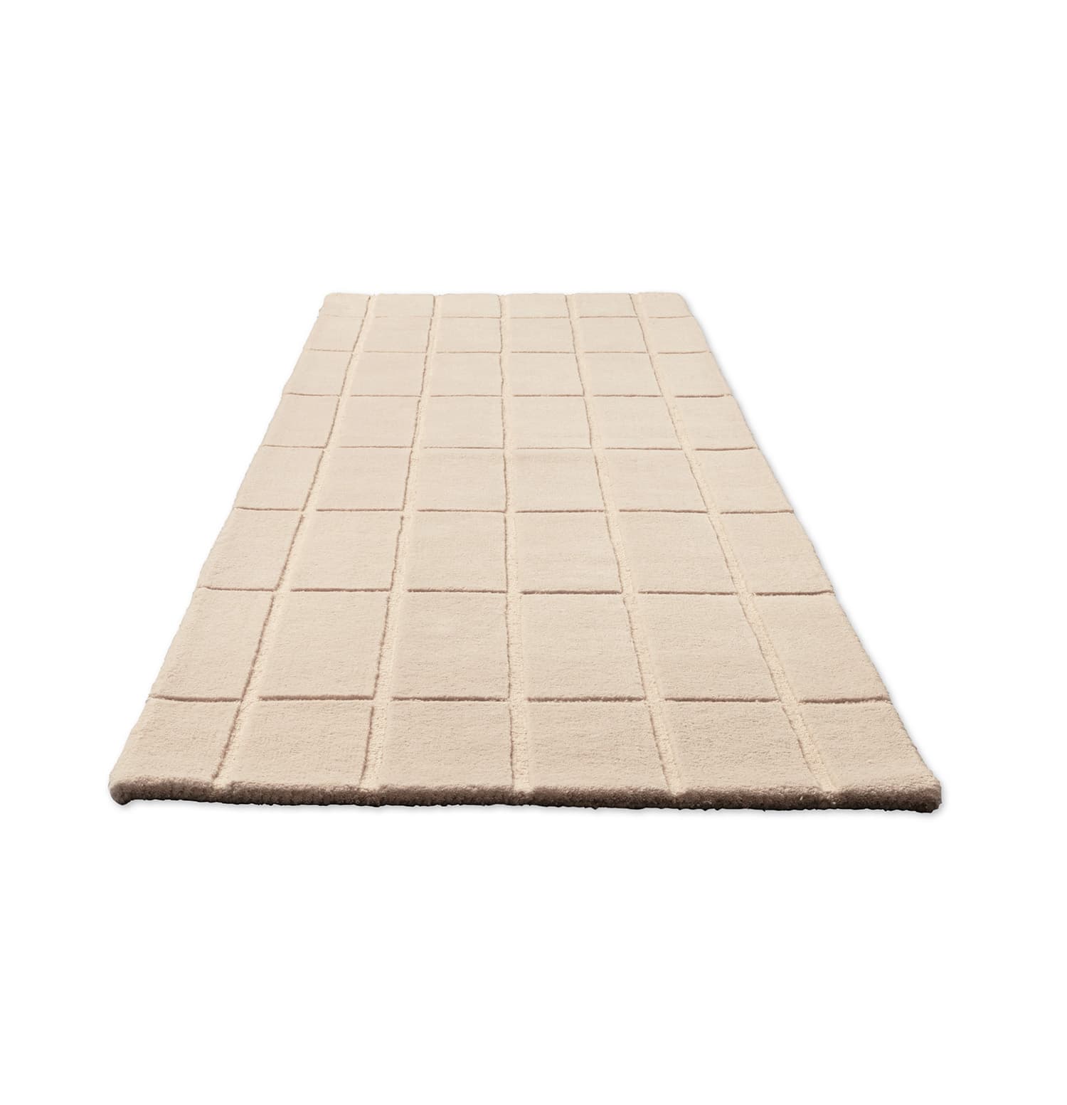 Rug Tiliskivi Natural White beige 140x200, wool, Marimekko - 376258