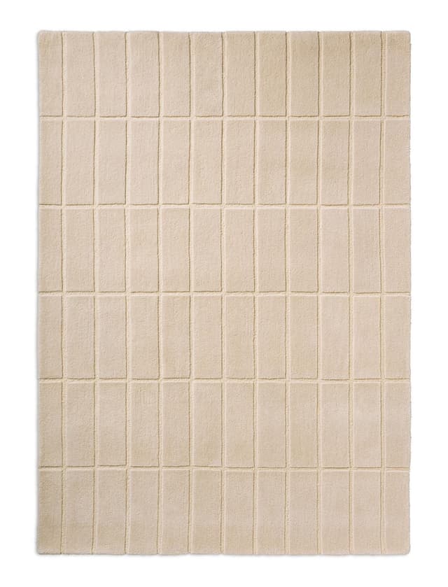 Rug Tiliskivi Natural White beige 140x200, wool, Marimekko - DIMENSION