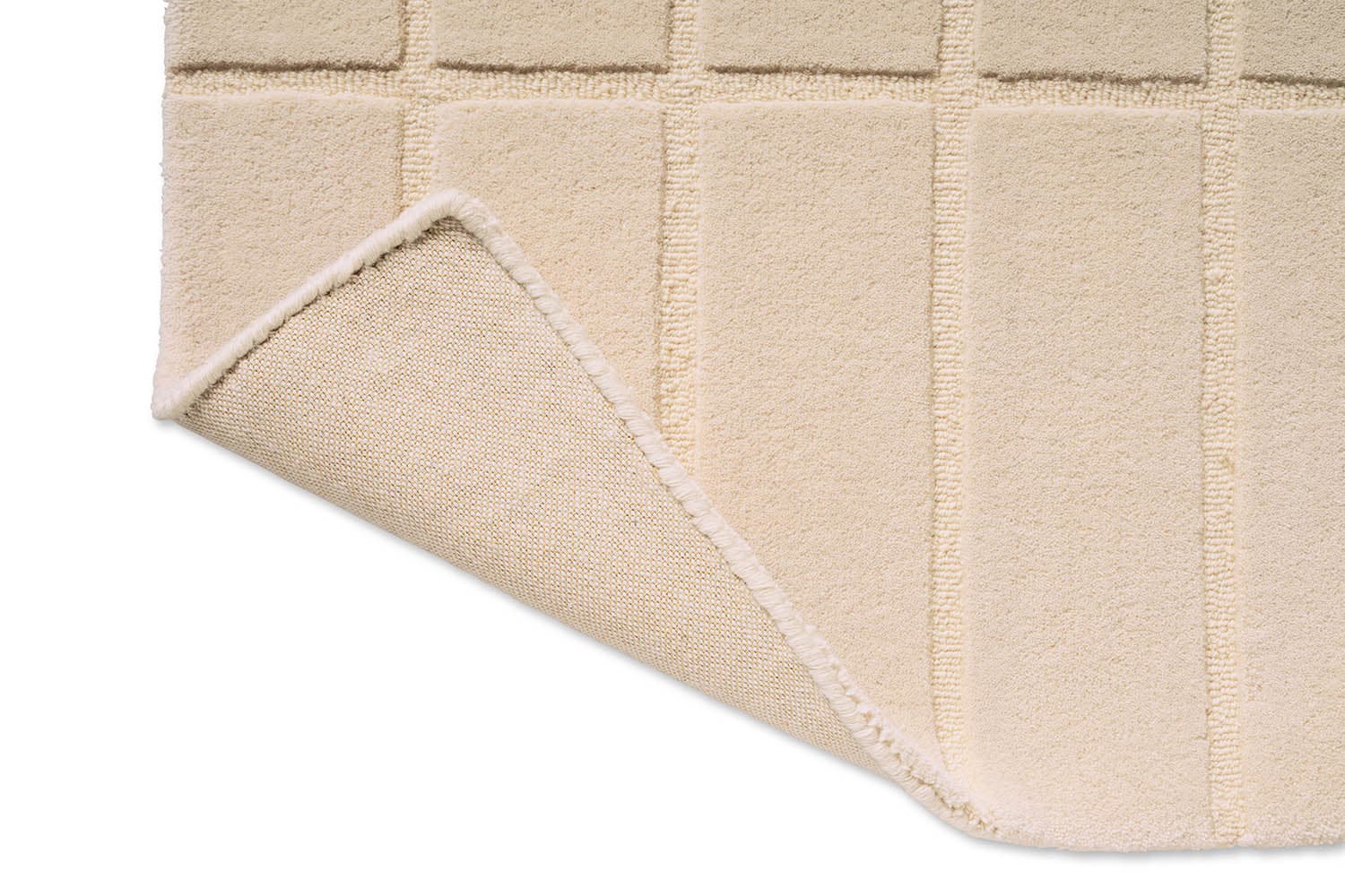 Rug Tiliskivi Natural White beige 140x200, wool, Marimekko - 376260
