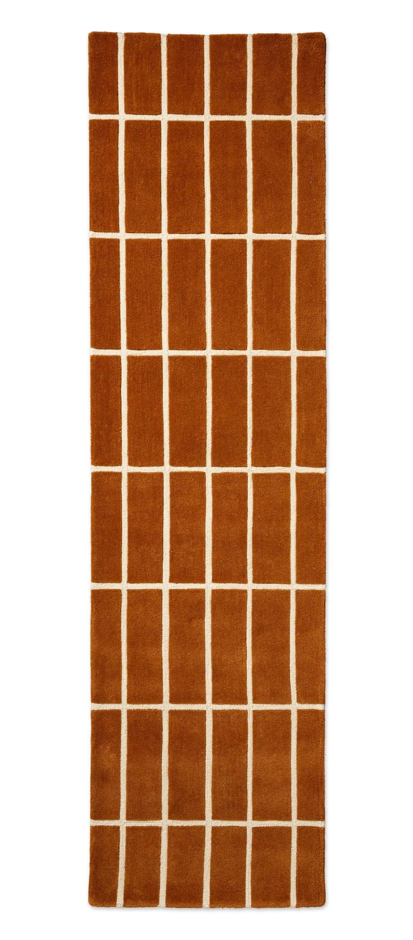 Rug Tiliskivi Brown brown 80x300, wool, Marimekko - 376298
