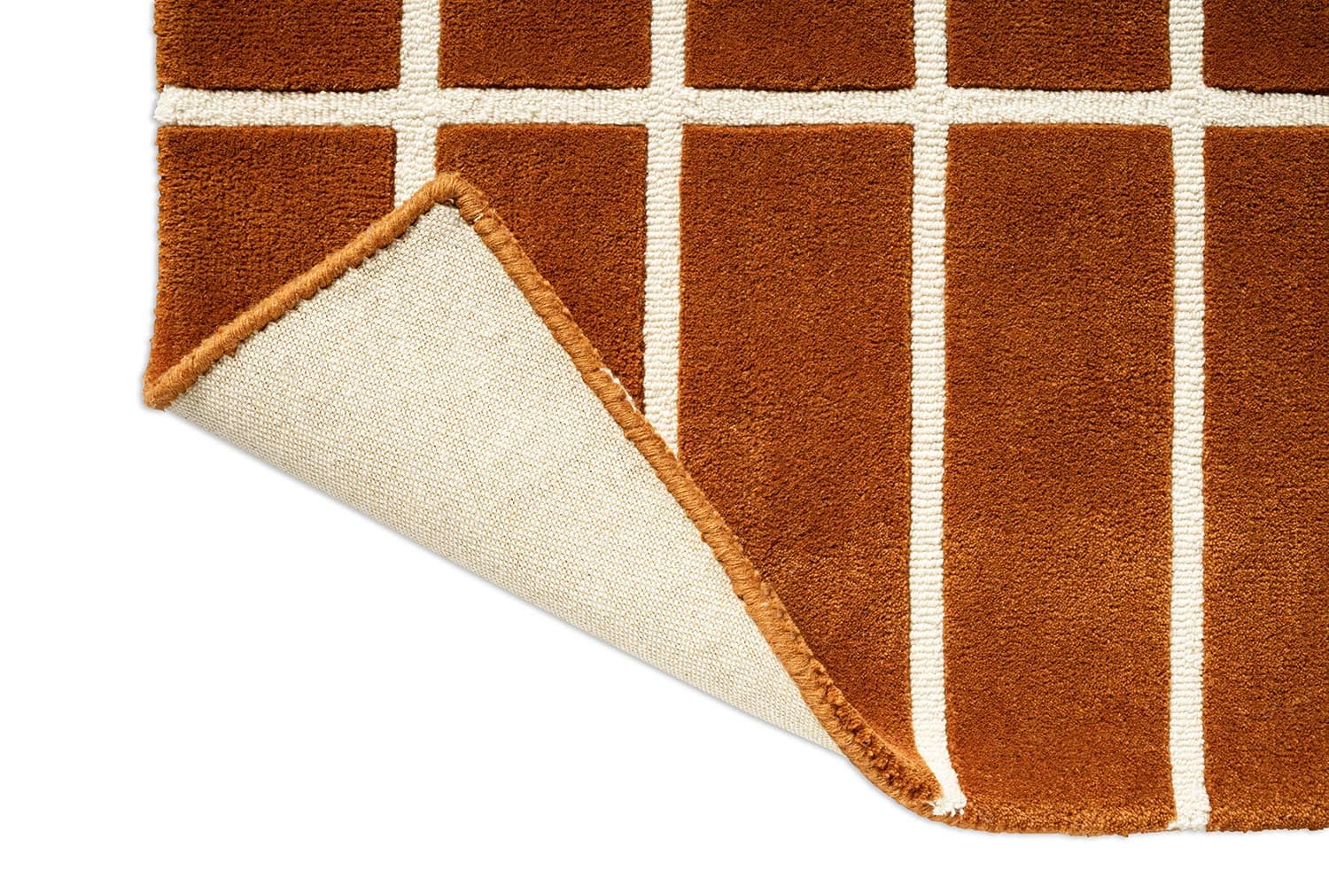 Rug Tiliskivi Brown brown, beige 140x200, wool, Marimekko - 376307