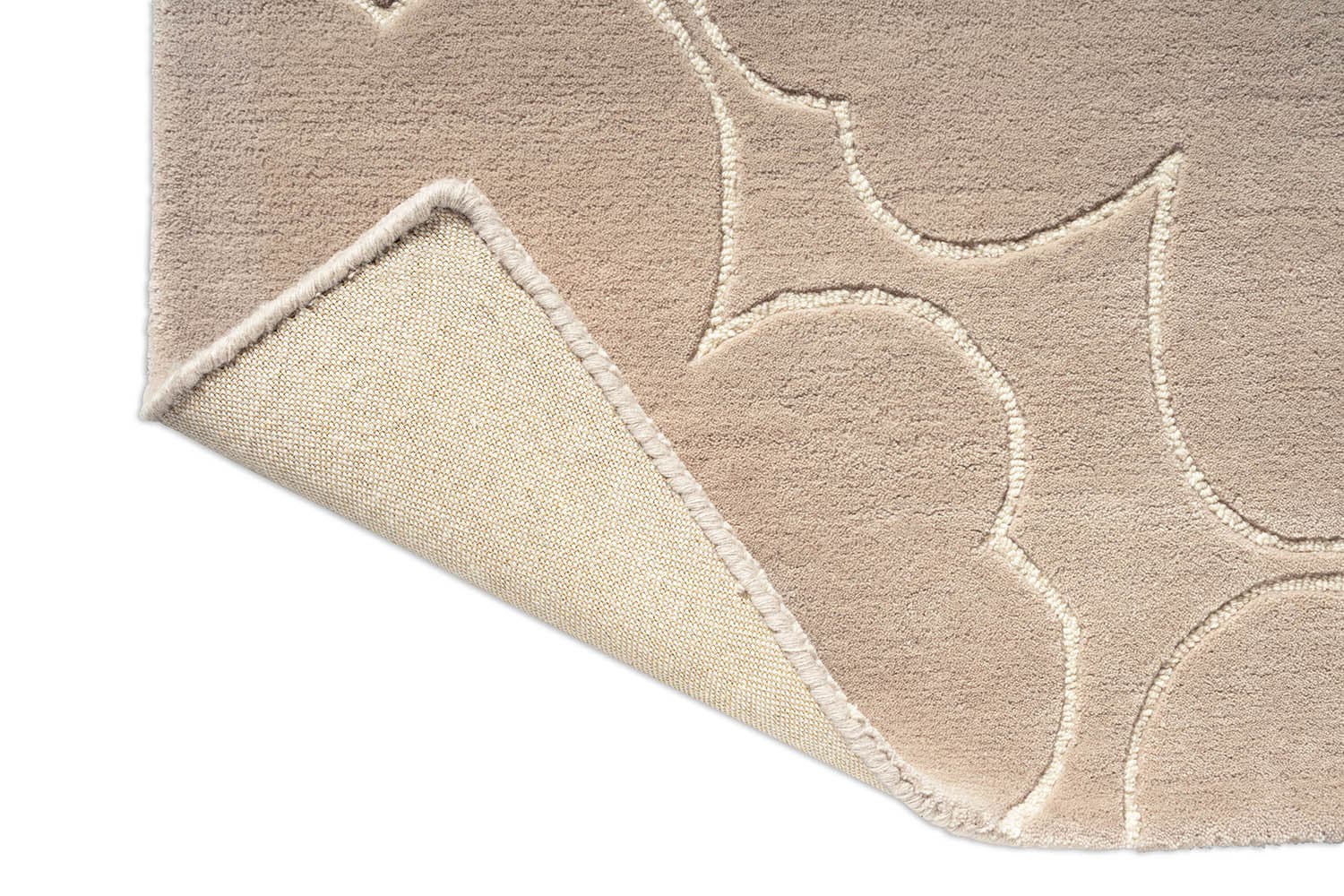 Rug Piirto Unikko Greige beige, grey 70x245 cm, wool, Marimekko - 376384