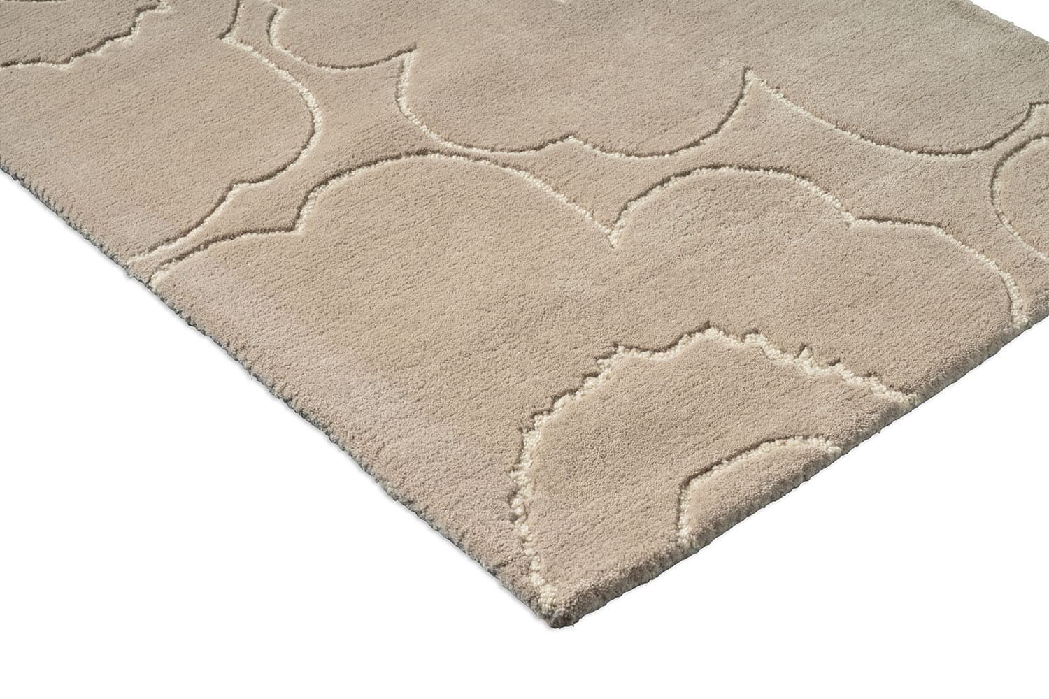 Rug Piirto Unikko Greige beige, grey 70x245 cm, wool, Marimekko - 376385