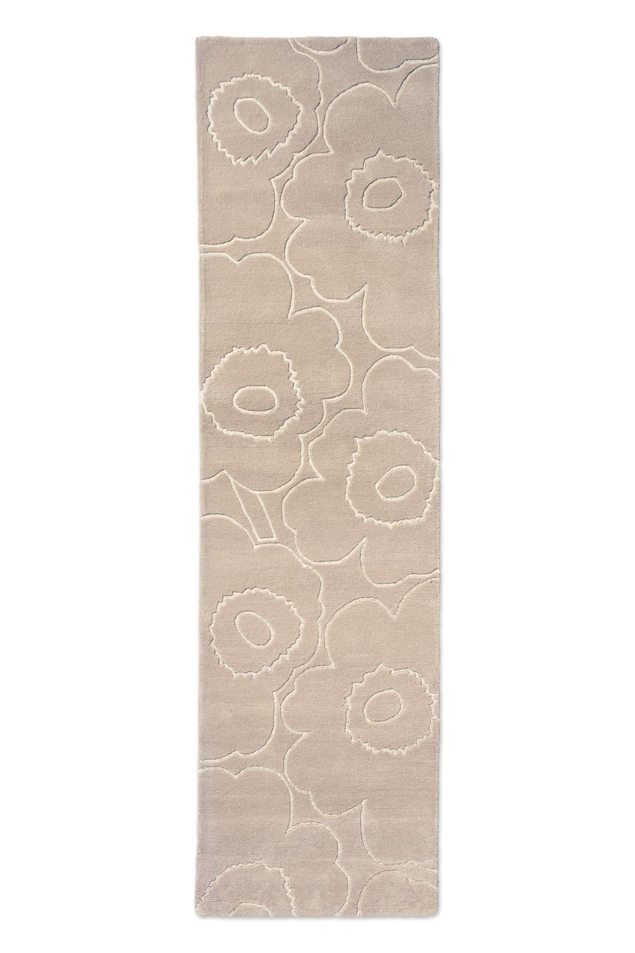 Rug Piirto Unikko Greige beige, grey 140x200, wool, Marimekko - 376403