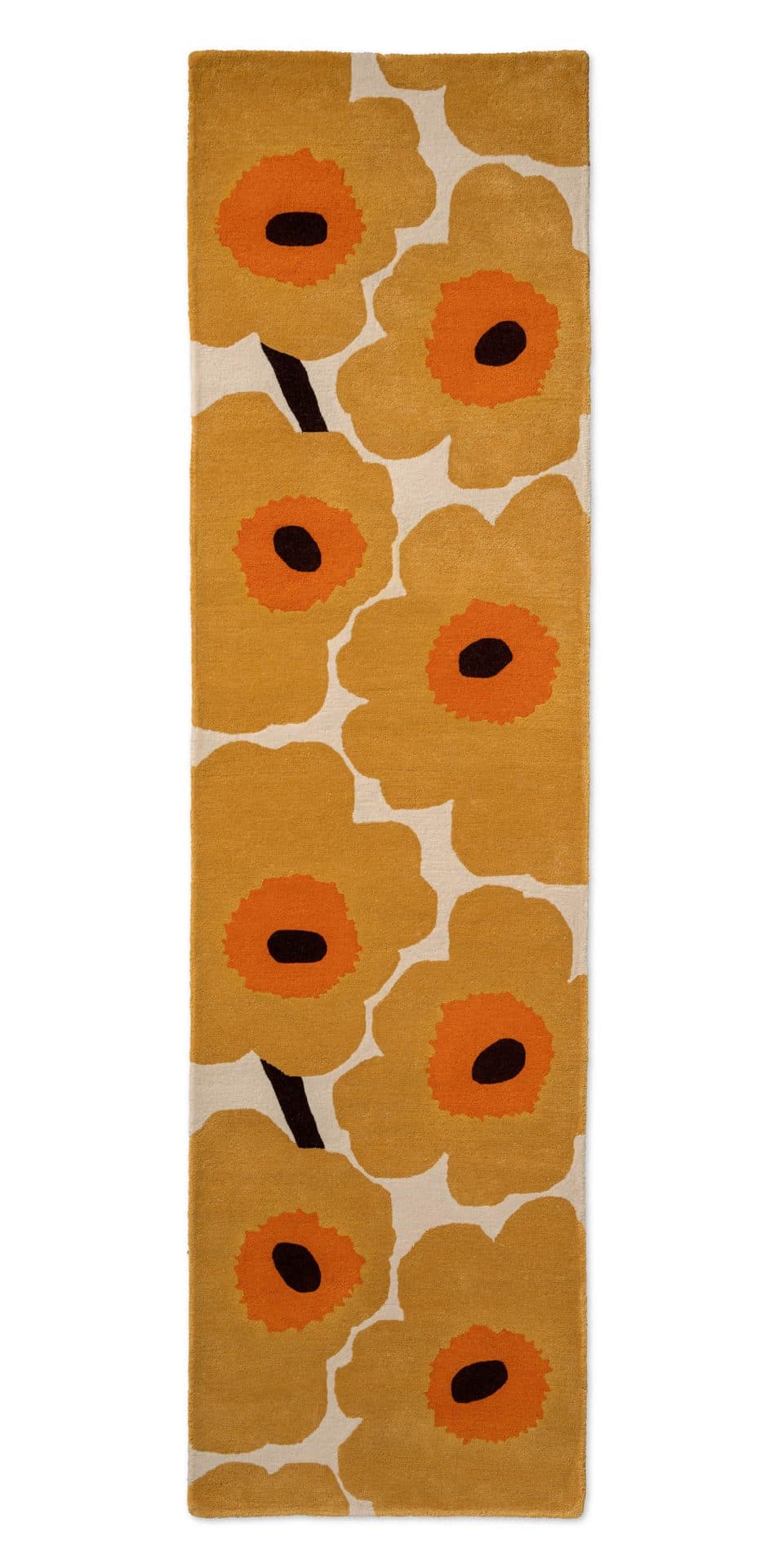 Rug Unikko Honey beige, orange, yellow, brown, black 250x350, wool, Marimekko - 376566