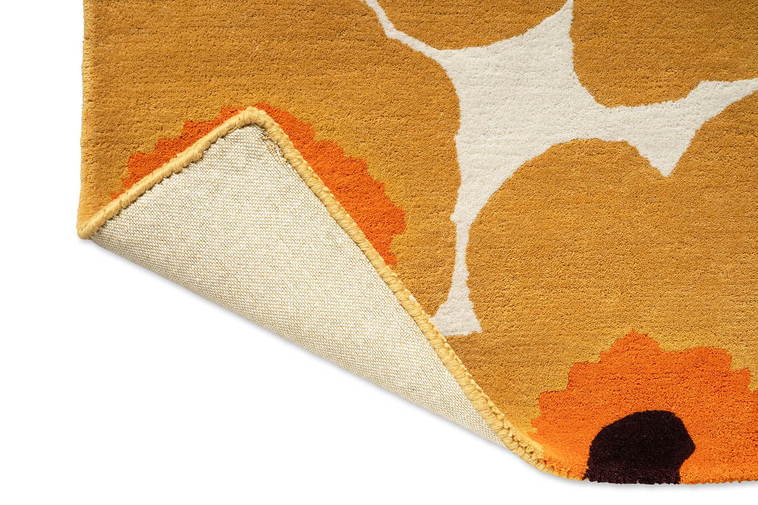 Rug Unikko Honey beige, orange, yellow, brown, black 250x350, wool, Marimekko - 376567
