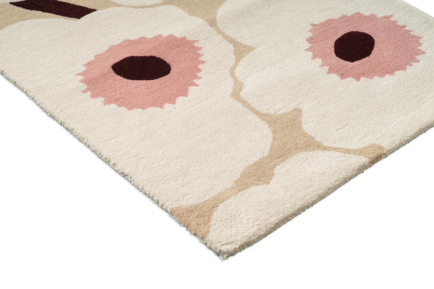 Rug Unikko Beige Pink beige, pink 140x200, wool, Marimekko - 376590