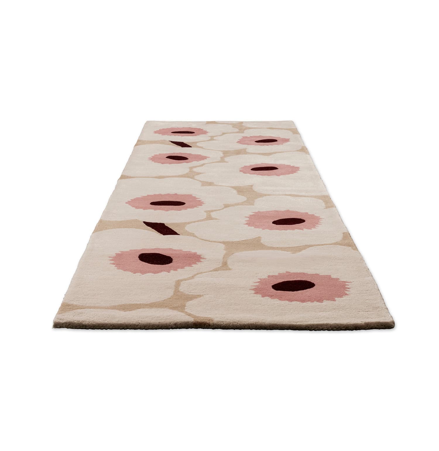 Rug Unikko Beige Pink beige, pink 250x350, wool, Marimekko - 376615