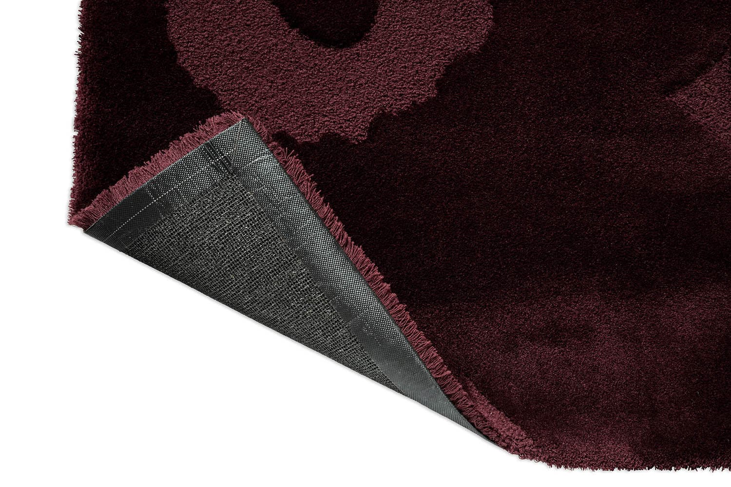 Rug Unikko Burgundy burgundy 140x200, wool, Marimekko - 376619