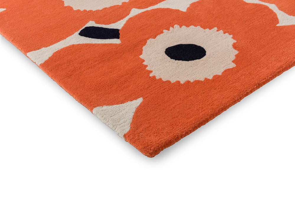 Rug Unikko Orange Red beige, black, orange 200x280, wool, Marimekko - 376713