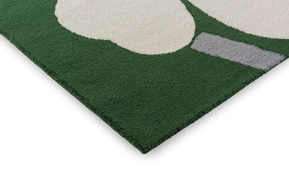 Dywan Unikko Anniversary Green beżowy, zielony 250x350, Marimekko - 376803
