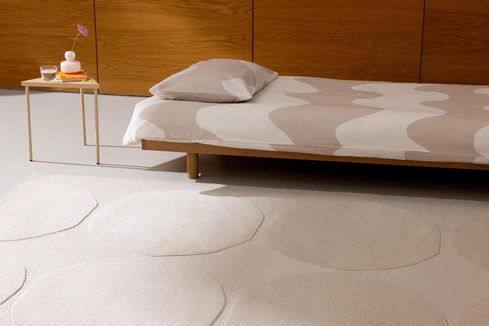 Rug Isot Kivet Natural White beige, ivory 140x200, wool, Marimekko - 376806