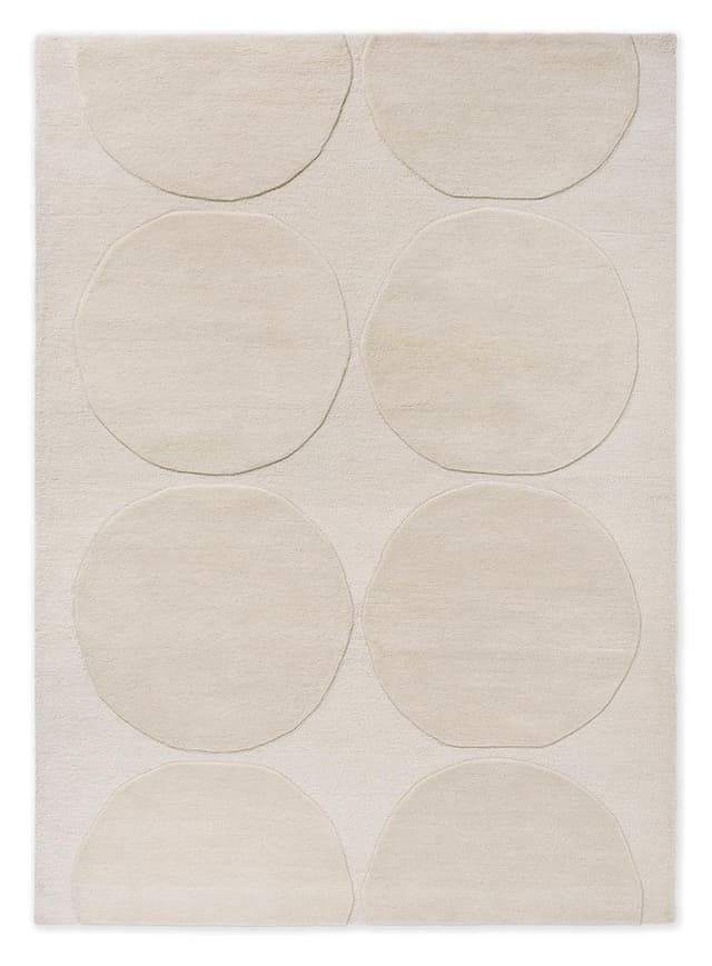 Rug Isot Kivet Natural White beige, ivory 170x240, wool, Marimekko - DIMENSION
