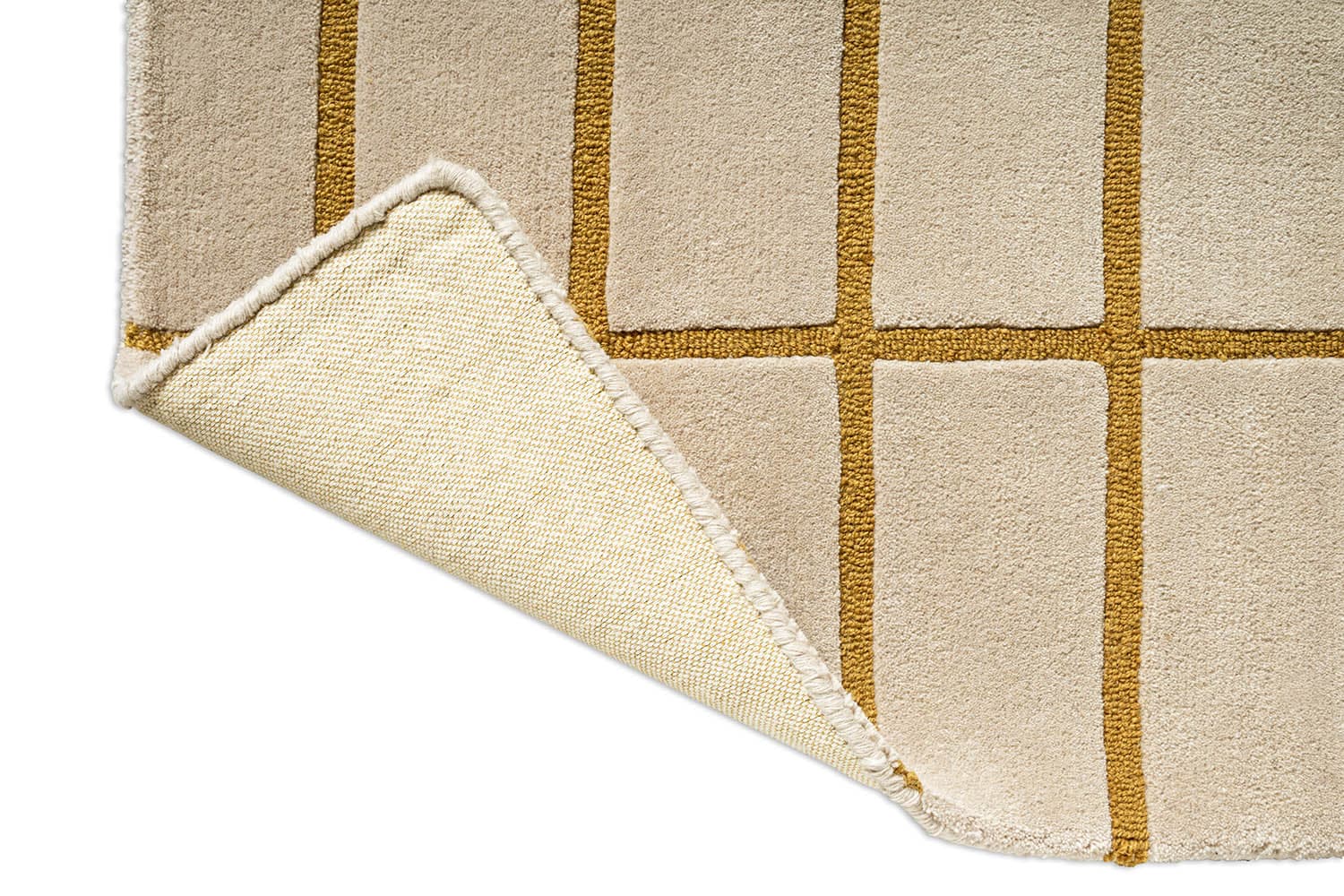 Rug Tiliskivi Bronze Yellow beige, yellow 80x300, wool, Marimekko - 376843