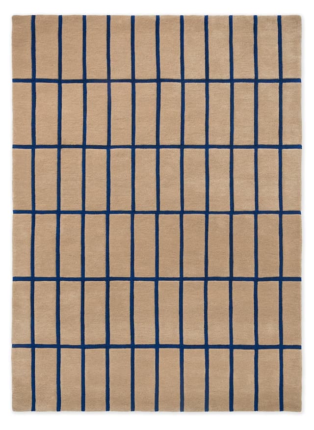 Rug Tiliskivi Bright Blue beige, blue 80x300, wool, Marimekko - DIMENSION