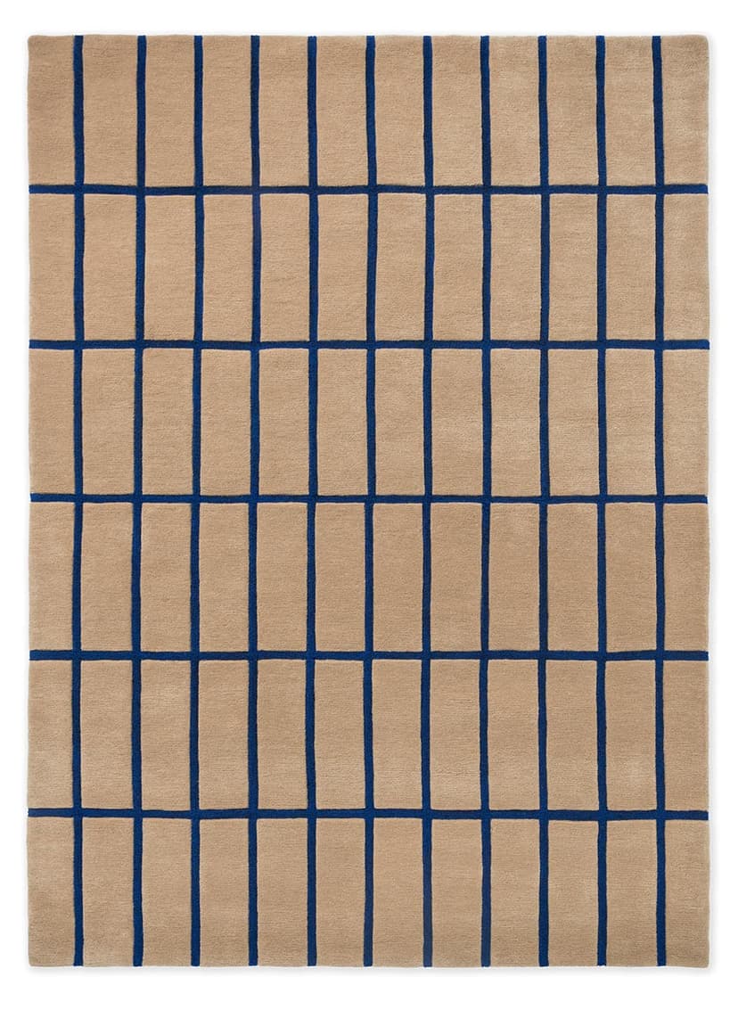 Dywan Tiliskivi Bright Blue beżowy, niebieski 140x200, wełna, Marimekko