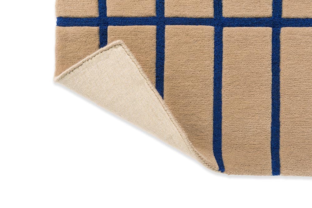 Rug Tiliskivi Bright Blue beige, blue 250x350, wool, Marimekko - 376920