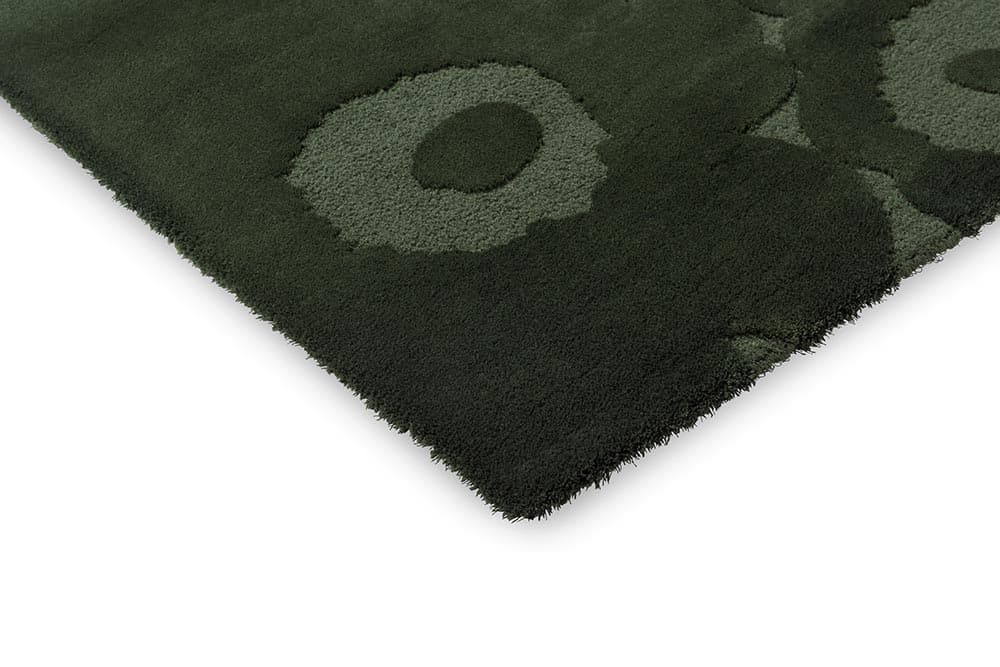 Rug Unikko Dark Green green 200x300, wool, Marimekko - 376941