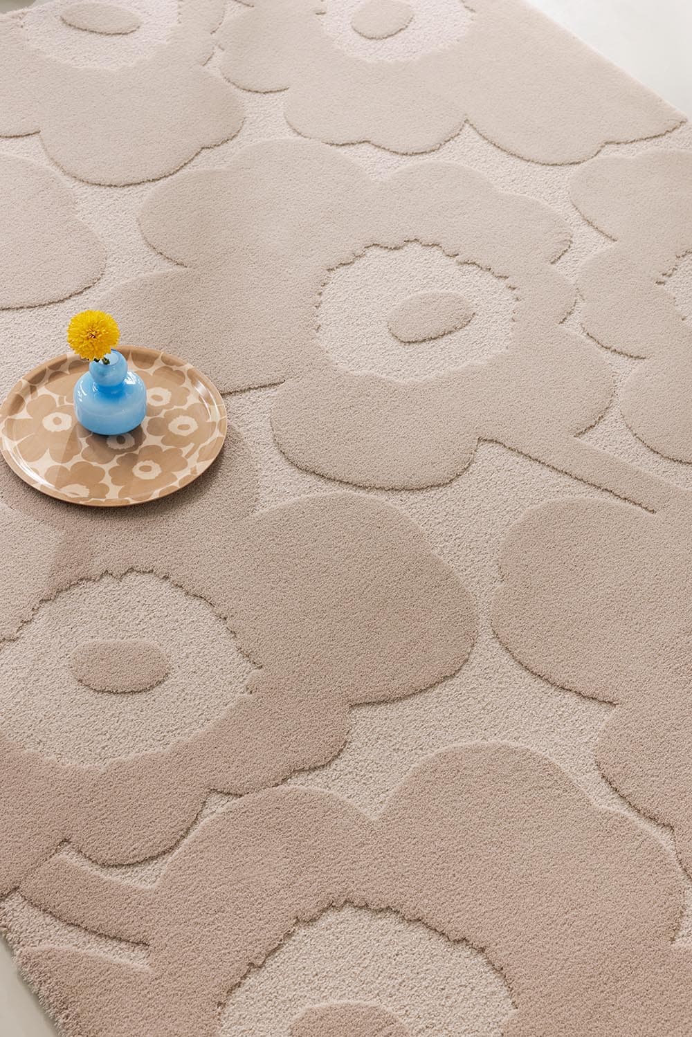 Rug Unikko Light Beige beige 170x240, wool, Marimekko - 376955