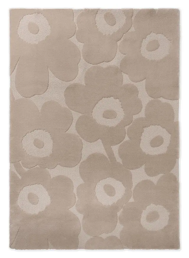 Rug Unikko Light Beige beige 200x300, wool, Marimekko - DIMENSION