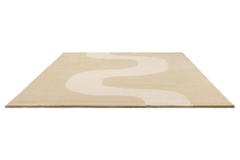 Rug Seireeni Warm Beige beige, white 250x350, wool, Marimekko - 376992