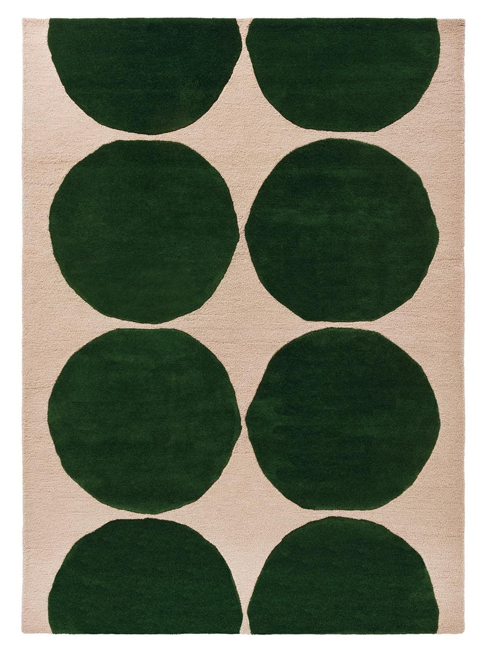 Rug Isot Kivet Green beige, green 140x200, wool, Marimekko