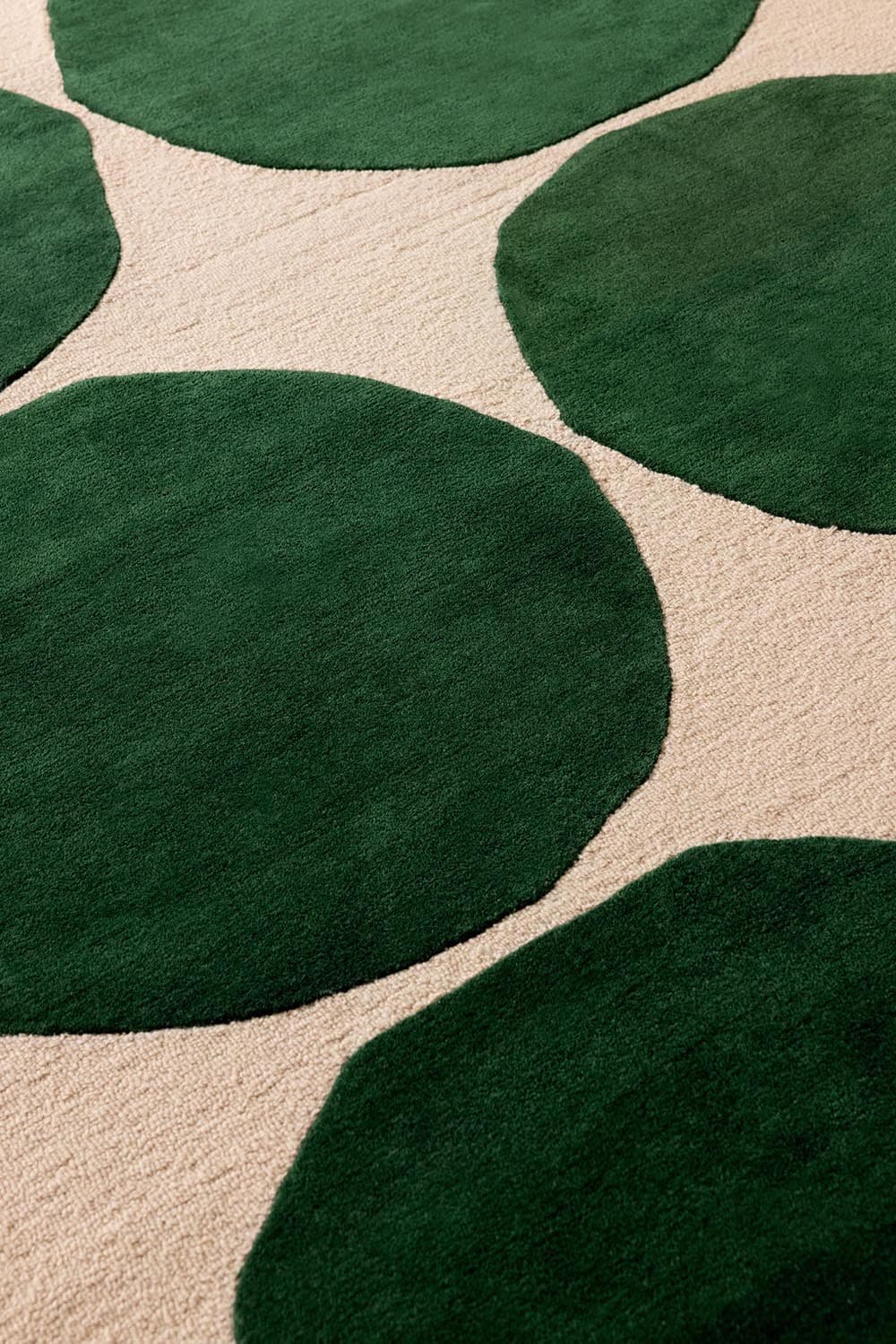 Rug Isot Kivet Green beige, green 170x240, wool, Marimekko - 377026