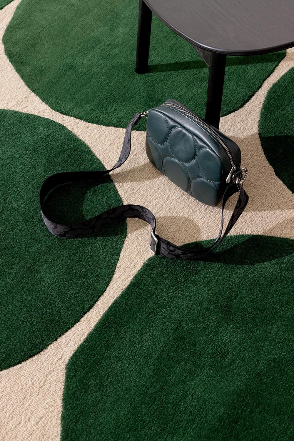 Dywan Isot Kivet Green beżowy, zielony 200x280, wełna, Marimekko - 377034