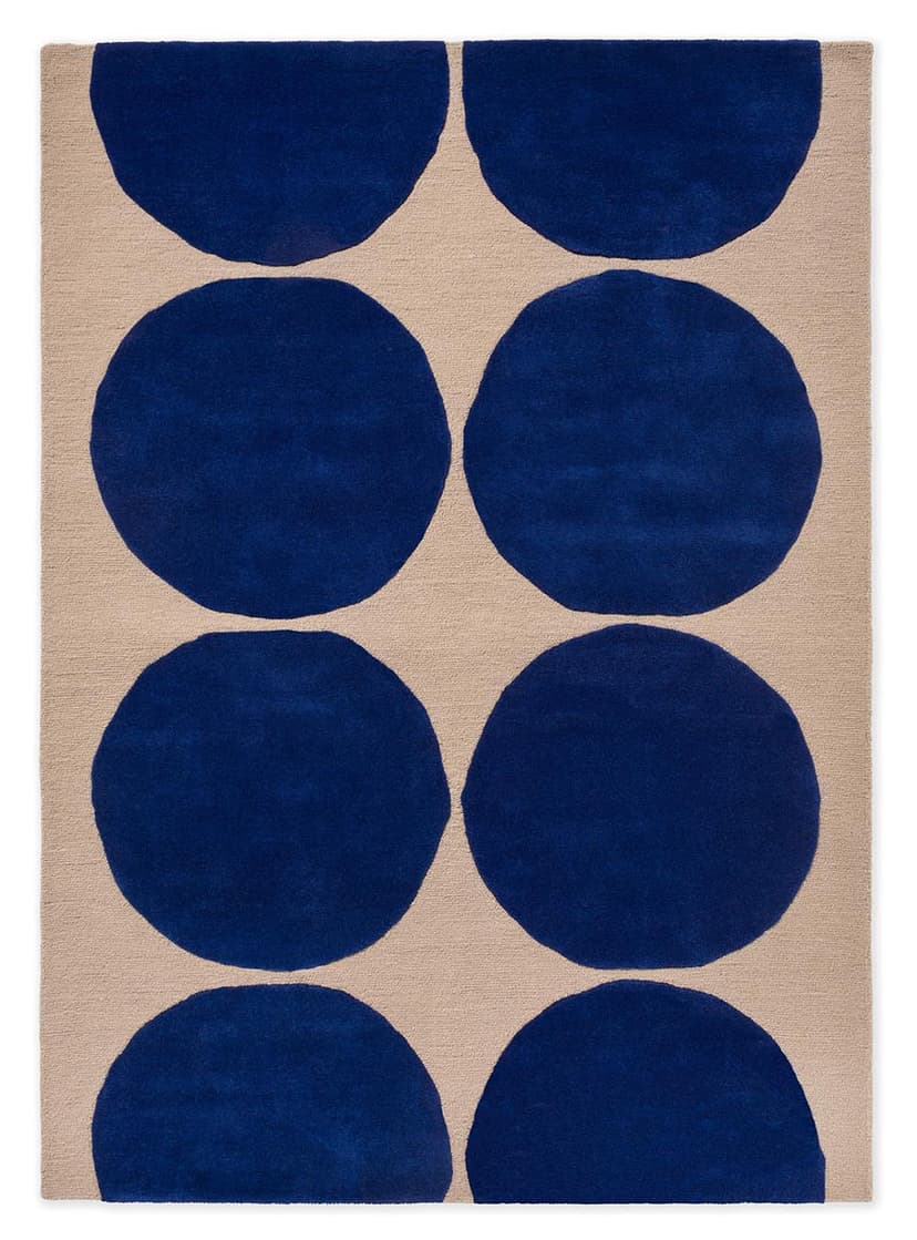 Rug Isot Kivet Blue beige, blue 140x200, wool, Marimekko
