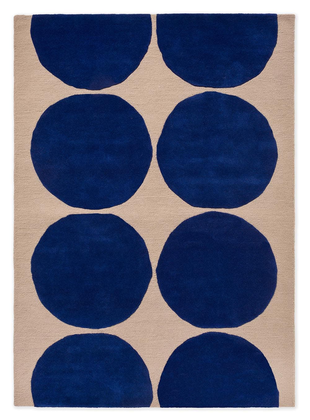 Dywan Isot Kivet Blue beżowy, niebieski 250x350, wełna, Marimekko