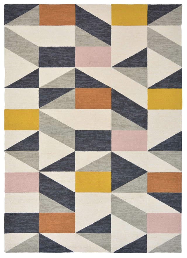 Indoor-outdoor rug Nuevo, beige, yellow, orange, pink, grey, black, 140x200 cm, Scion Living - DIMENSION