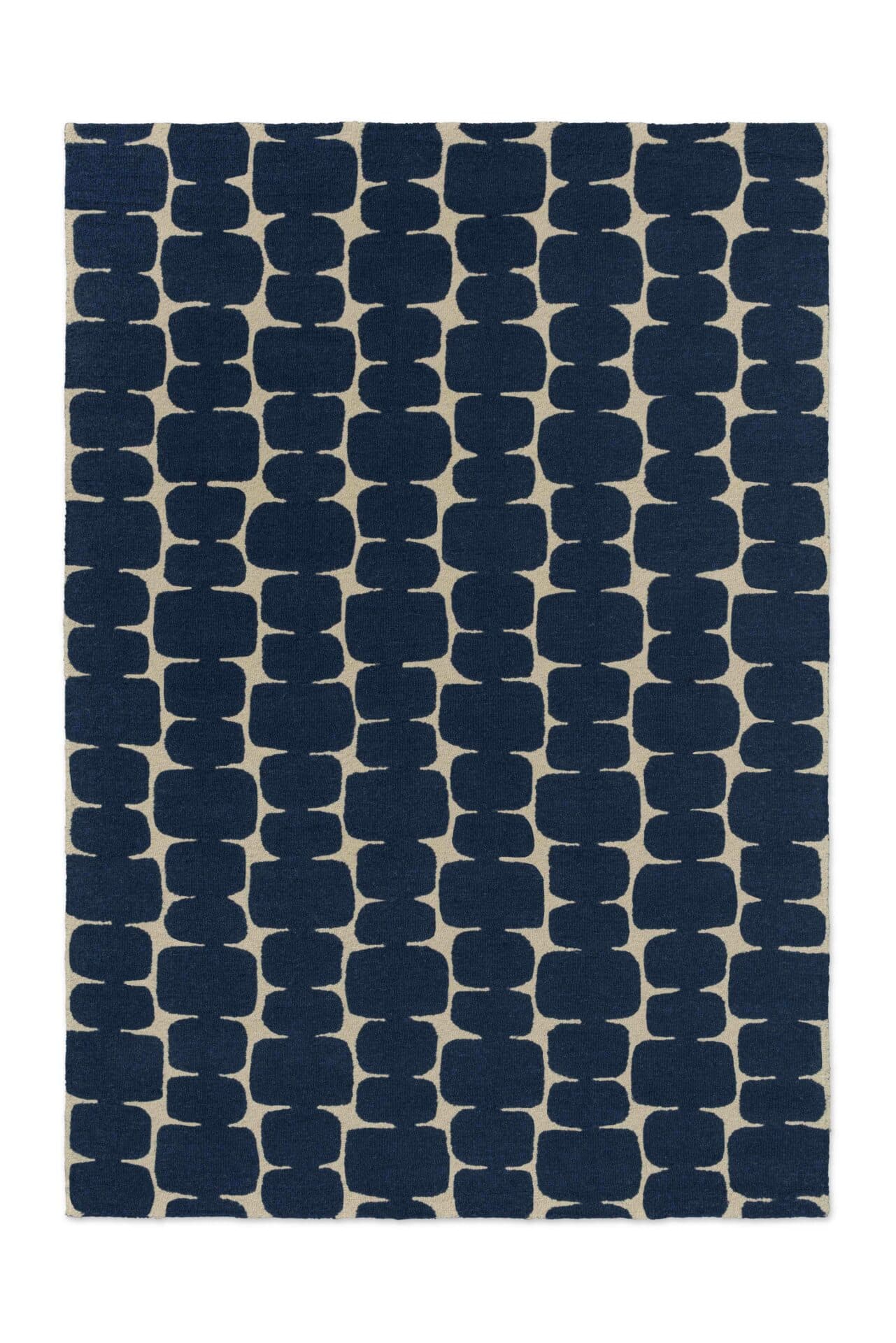 Rug Little Lohko Indigo, navy blue, 200x280 cm, wool, Scion Living