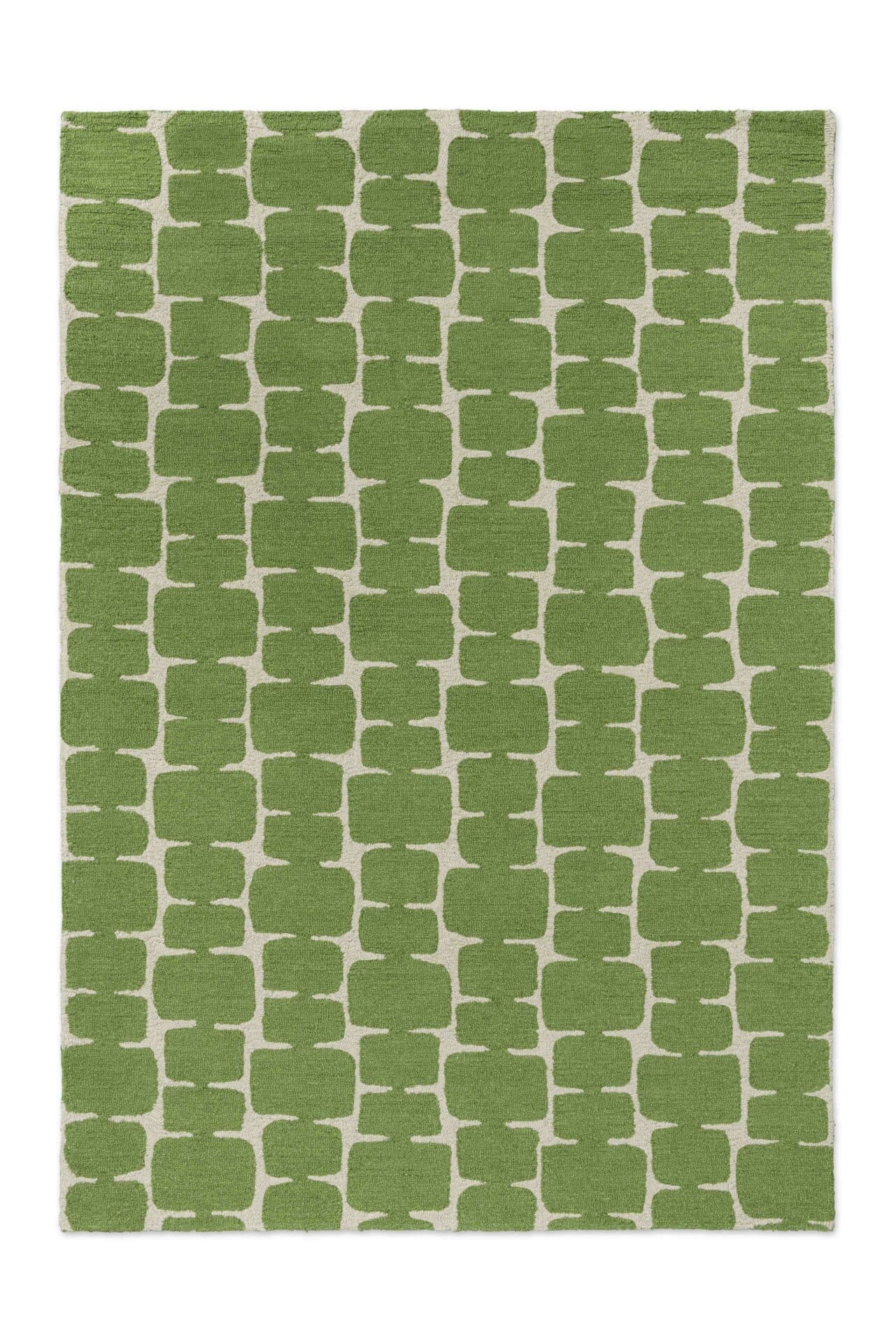 Rug Little Lohko Juniper, green, beige, 160x230 cm, wool, Scion Living