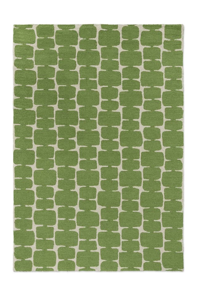 Rug Little Lohko Juniper, green, white, 200x280 cm, wool, Scion Living - DIMENSION